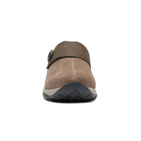 Easy Spirit Edline Slip On Casual Clogs Taupe/Brown Suede