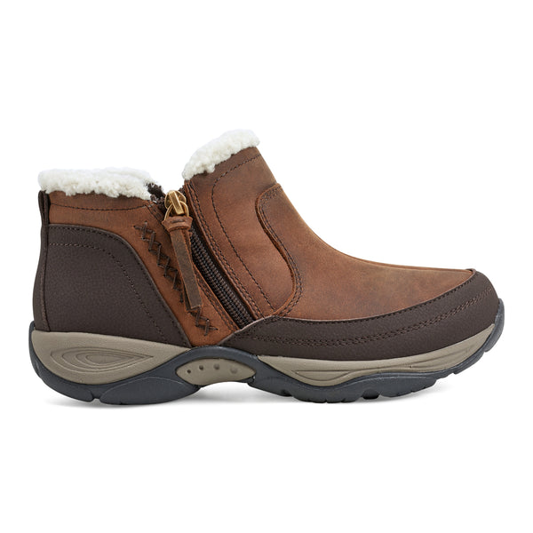 Easy Spirit Epic Cold Weather Booties Medium Brown Leather