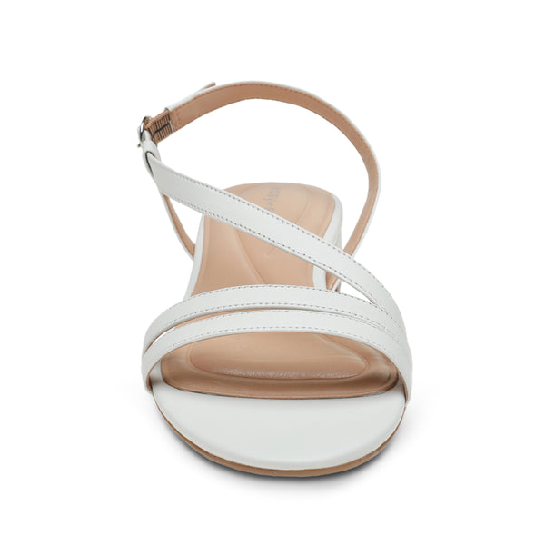 Easy Spirit Glenni Block Heel Sandals White Leather