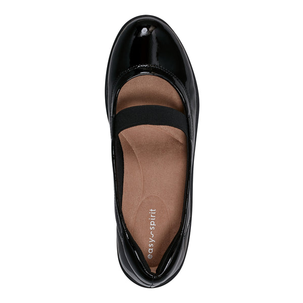 Easy Spirit Golden Mary Jane Casual Ballet Flats Black Patent Leather