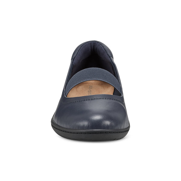 Easy Spirit Golden Mary Jane Casual Ballet Flats Navy Leather