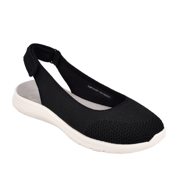 easy spirit Gracee Slingback Walking Shoes Black Knit
