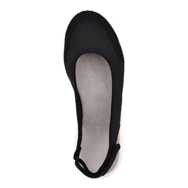 Easy Spirit Gracee Slingback Walking Shoes Black Knit