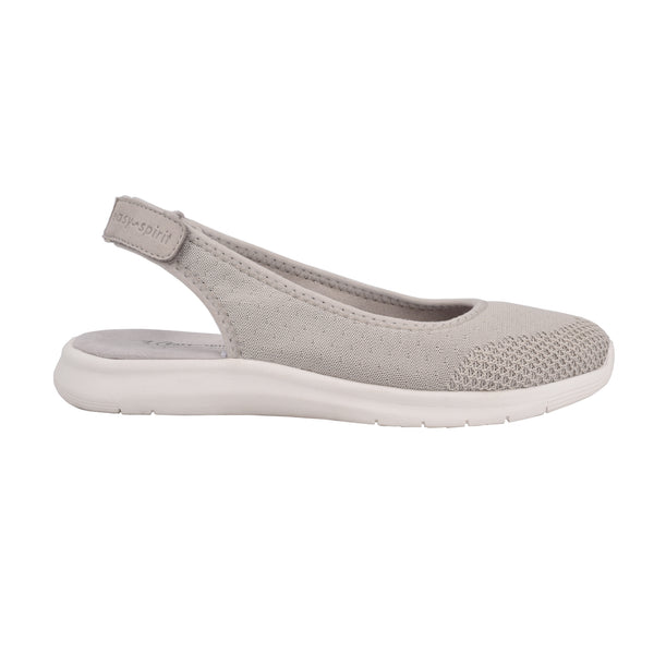 Easy Spirit Gracee Slingback Walking Shoes Light Grey Knit