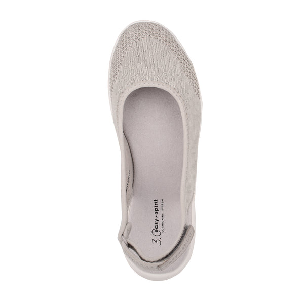 Easy Spirit Gracee Slingback Walking Shoes Light Grey Knit