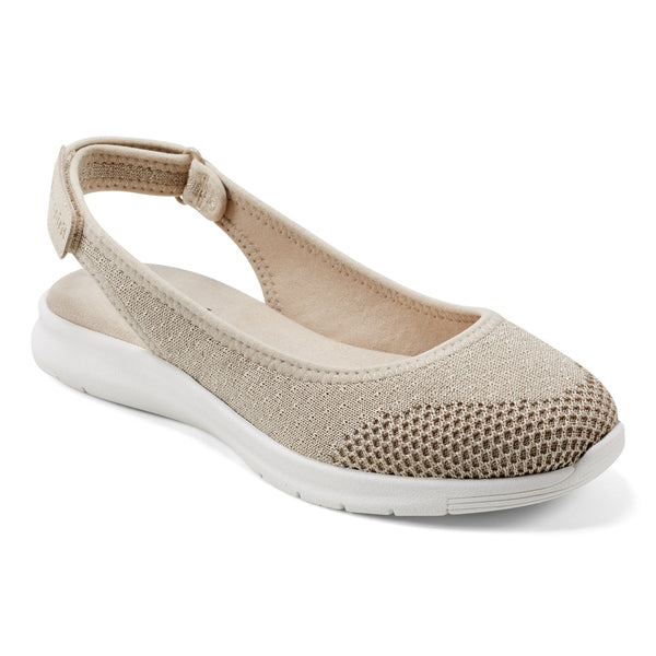 easy spirit Gracee Slingback Walking Shoes Medium Natural Metallic