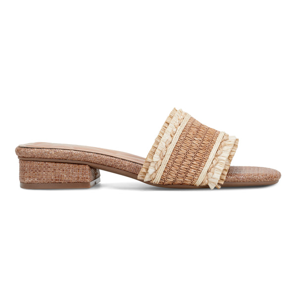 Easy Spirit Graciela Dress Sandals Brown/Cream Raffia