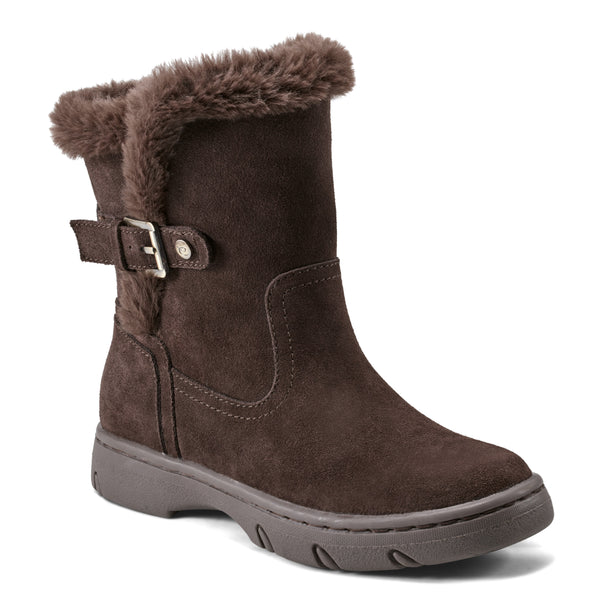 easy spirit Graye Cold Weather Booties Dark Brown Suede