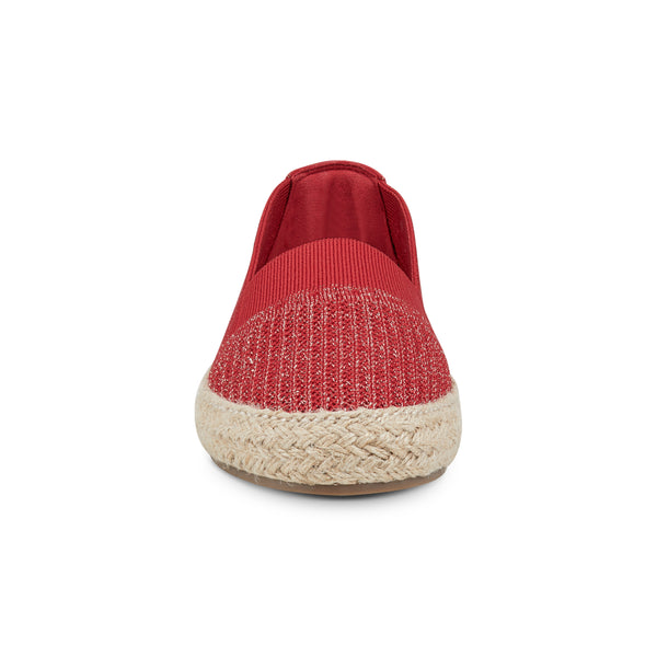 Easy Spirit Hassie Slip On Casual Espadrilles Red Metallic