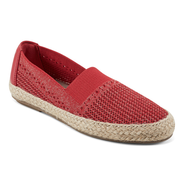 Easy Spirit Hassie Slip On Casual Espadrilles Red Metallic