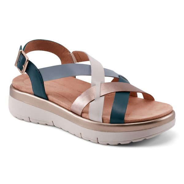 easy spirit Indie Strappy Sandals Blue Multi Leather