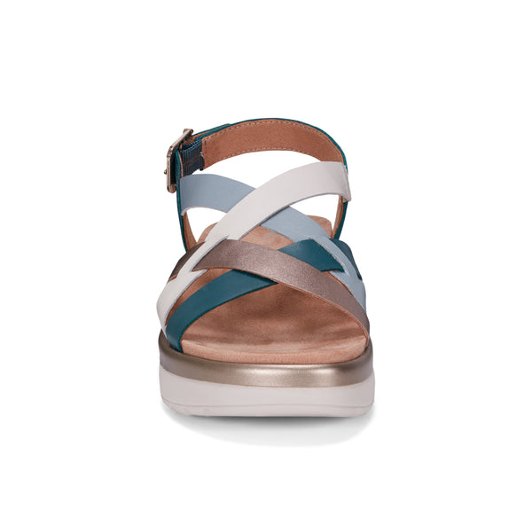 Easy Spirit Indie Strappy Sandals Blue Multi Leather
