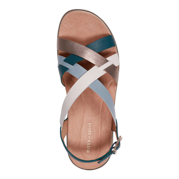 Easy Spirit Indie Strappy Sandals Blue Multi Leather