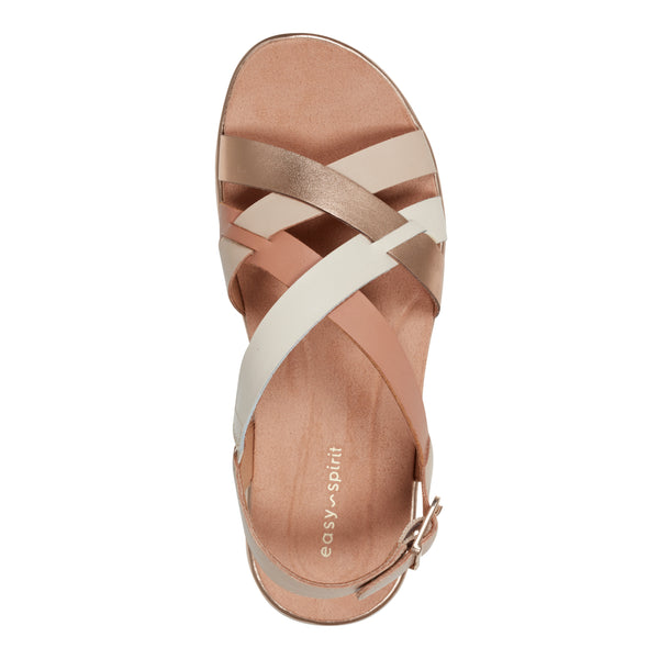 Easy Spirit Indie Strappy Sandals Natural Multi Leather