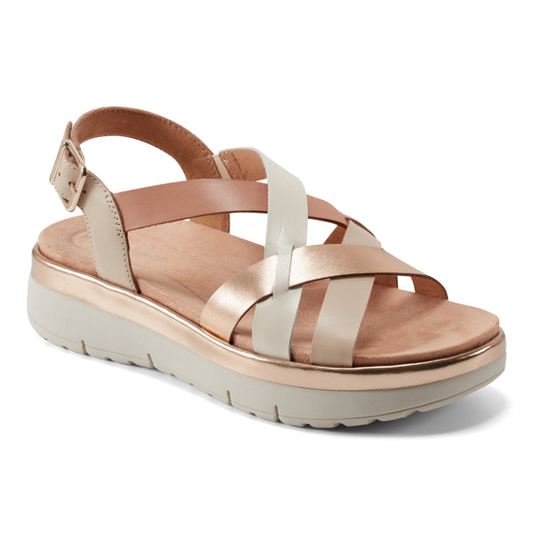 easy spirit Indie Strappy Sandals Natural Multi Leather
