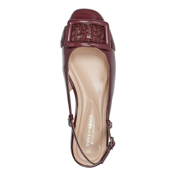 Easy Spirit Jola Slingback Pumps Red Patent Leather
