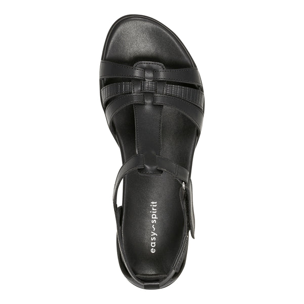 Easy Spirit Leia Adjustable Ankle Strap Sandals Black
