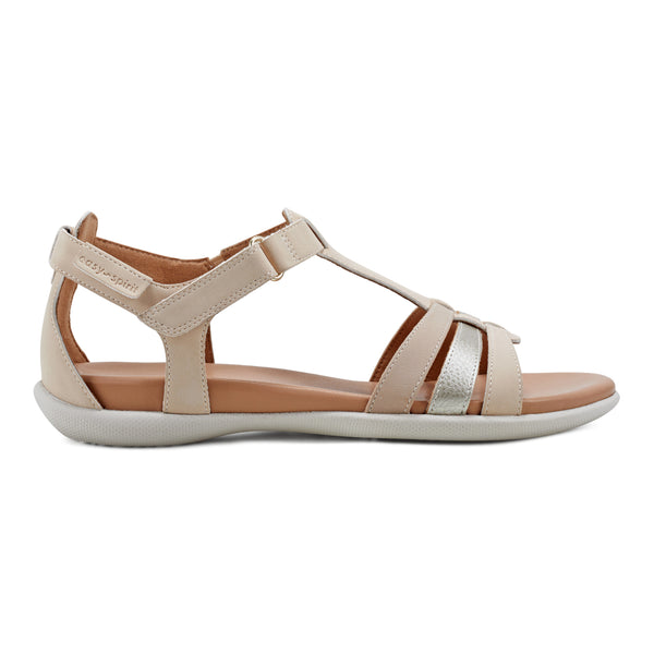 Easy Spirit Leia Adjustable Ankle Strap Sandals Light Natural