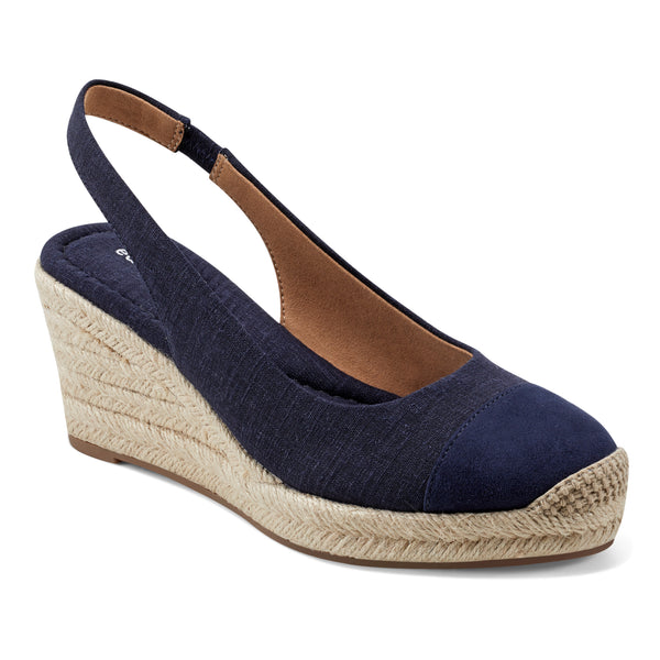easy spirit Margie Platform Wedge Slingbacks Dark Denim