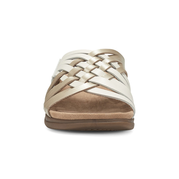 Easy Spirit Meadow Slip On Sandals Chic Cream Pearlized