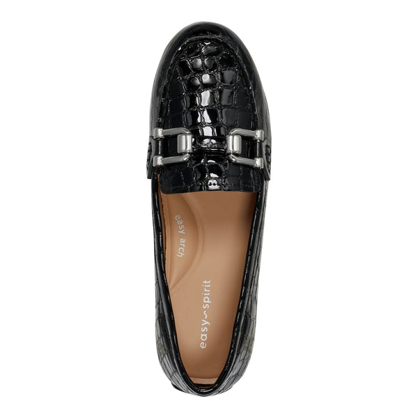 Easy Spirit Megan Casual Loafers Black Patent Croco