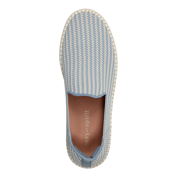 Easy Spirit Presley Casual Slip On Flats Blue/Cream Stripe