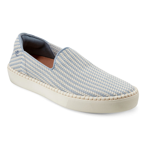 easy spirit Presley Casual Slip On Flats Blue/Cream Stripe