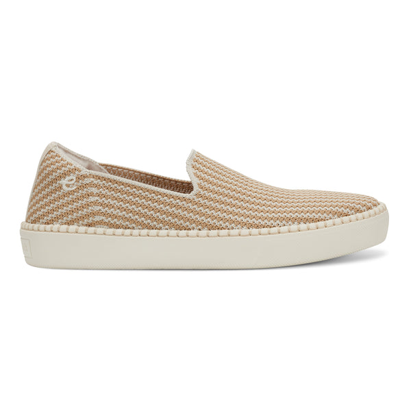 Easy Spirit Presley Casual Slip On Flats Cream Multi Stripe
