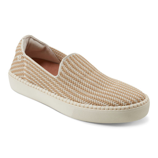 Easy Spirit Presley Casual Slip On Flats Cream Multi Stripe