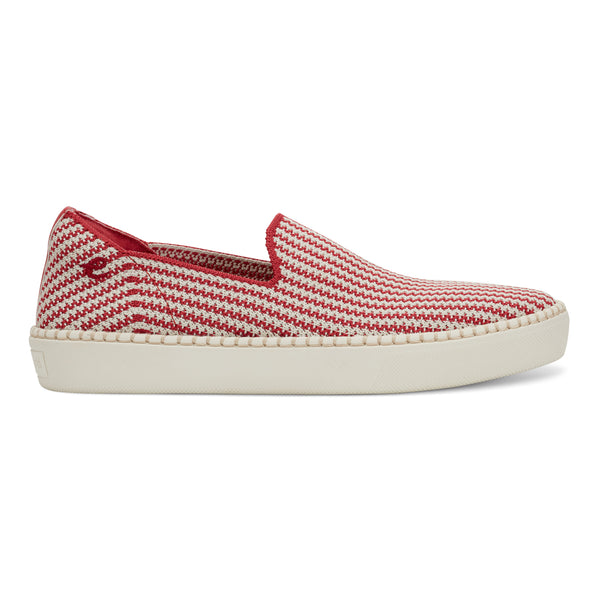 Easy Spirit Presley Casual Slip On Flats Red/Cream Stripe