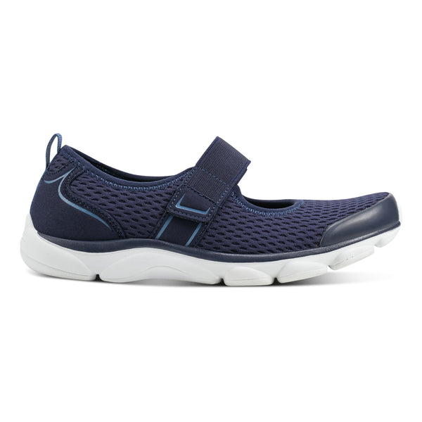 Easy Spirit Realive Mary Jane Walking Shoes Navy Mesh