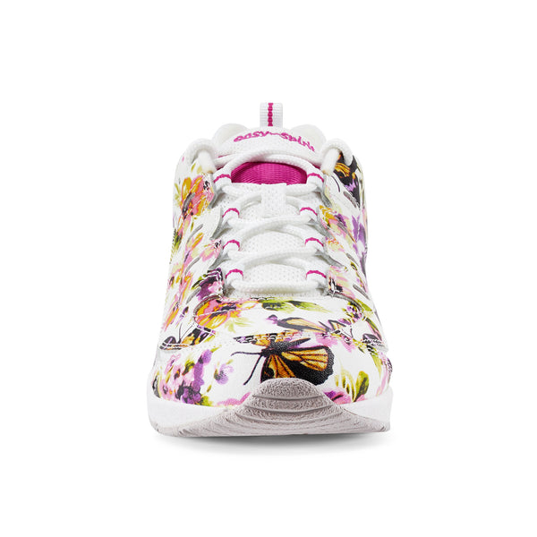 Easy Spirit Romy Leather Walking Shoes Floral Butterfly Print