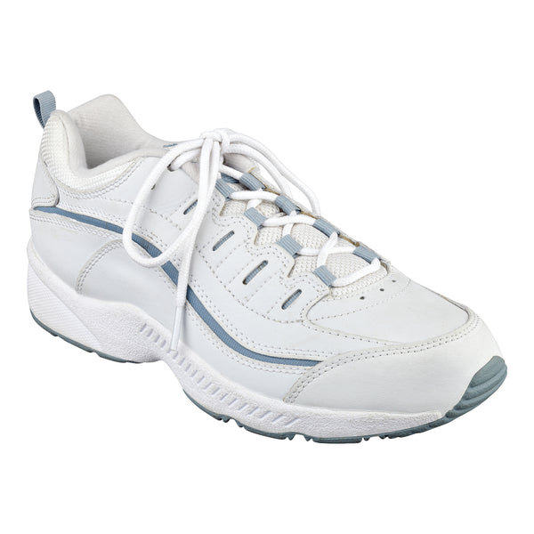easy spirit Romy Leather Walking Shoes White/Grey Leather