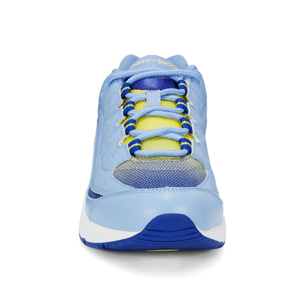 Easy Spirit Romy Walking Shoes Light Blue/Yellow Leather