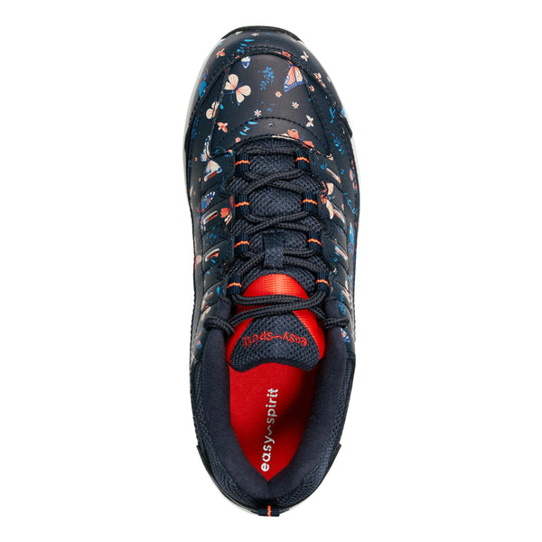 Easy Spirit Romy Walking Shoes Navy Butterfly Print