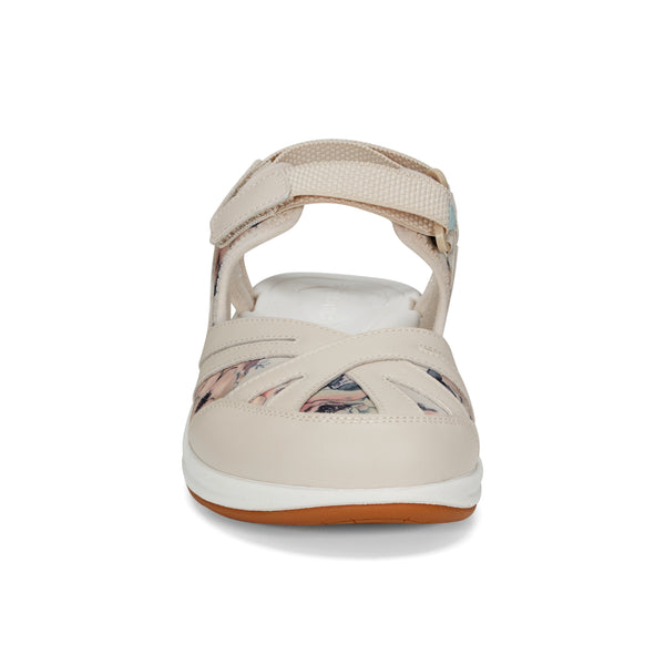 Easy Spirit Splash Flat Hiking Sandals Ivory Floral