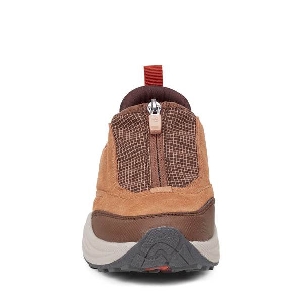 Easy Spirit Tayten Front Zip Walking Shoes Brown Suede