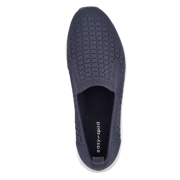 Easy Spirit Tech Eco Slip On Sneakers Navy Recycled Knit