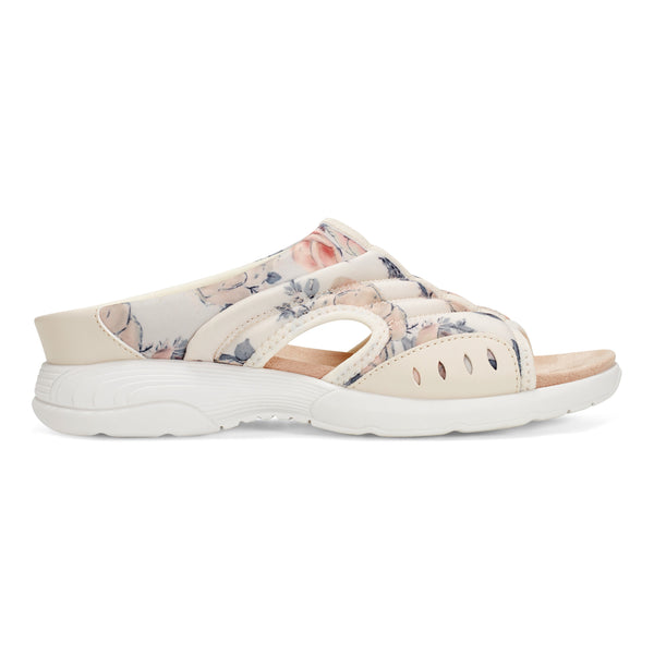 Easy Spirit Traciee Slip On Sandals Ivory Floral Print