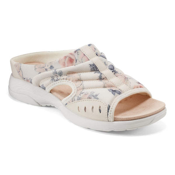 easy spirit Traciee Slip On Sandals Ivory Floral Print