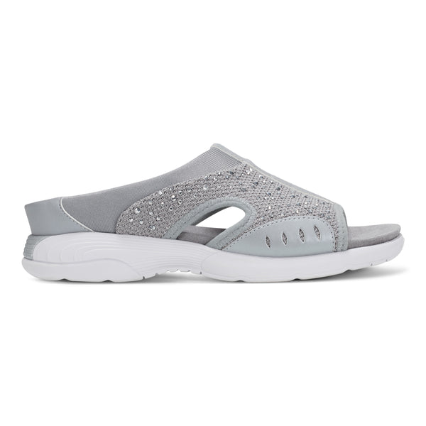 Easy Spirit Traciee Slip On Sandals Medium Grey Stone