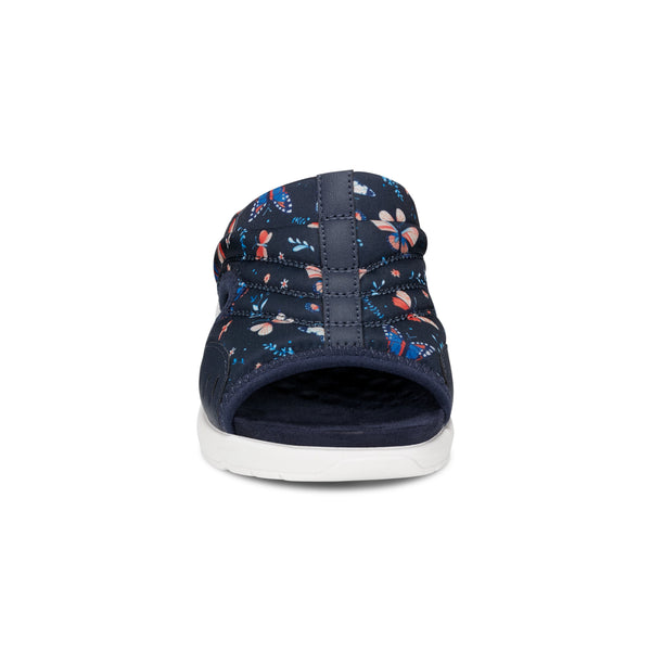 Easy Spirit Traciee Slip On Sandals Navy Butterfly Print