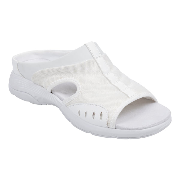 easy spirit Traciee Slip On Sandals White Multi Fabric