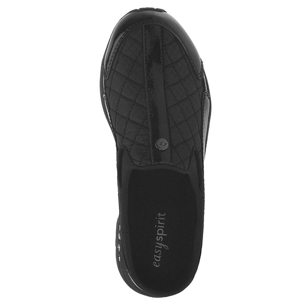 Easy Spirit Traveltime Classic Clogs Black/Silver Patent
