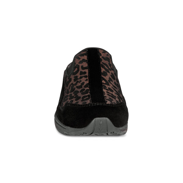 Easy Spirit Traveltime Clogs Black Velvet/Leopard Print