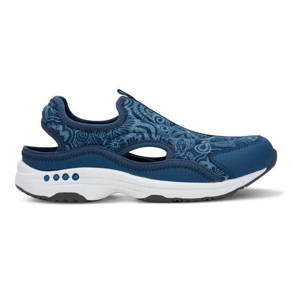 Easy Spirit Trina Slip On Walking Shoes Denim Floral