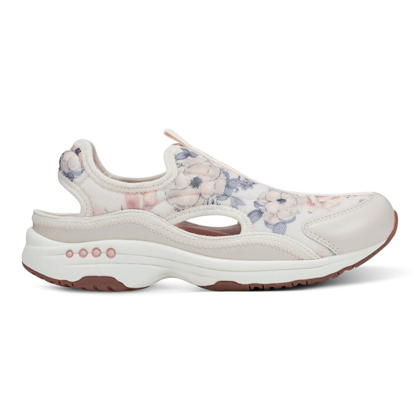 Easy Spirit Trina Slip On Walking Shoes Ivory Floral