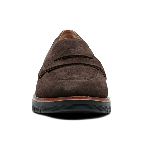 Easy Spirit Velia Casual Slip On Loafers Dark Brown Suede