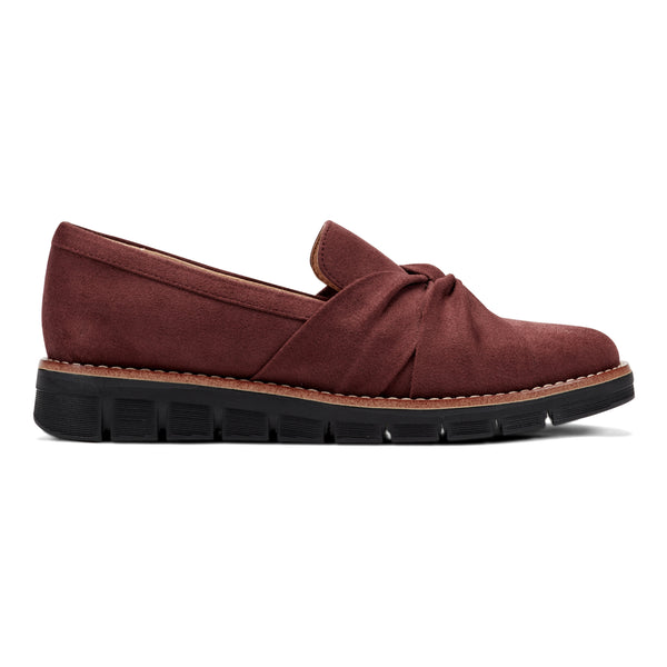 Easy Spirit Vitalia Knotted Slip On Loafers Dark Red